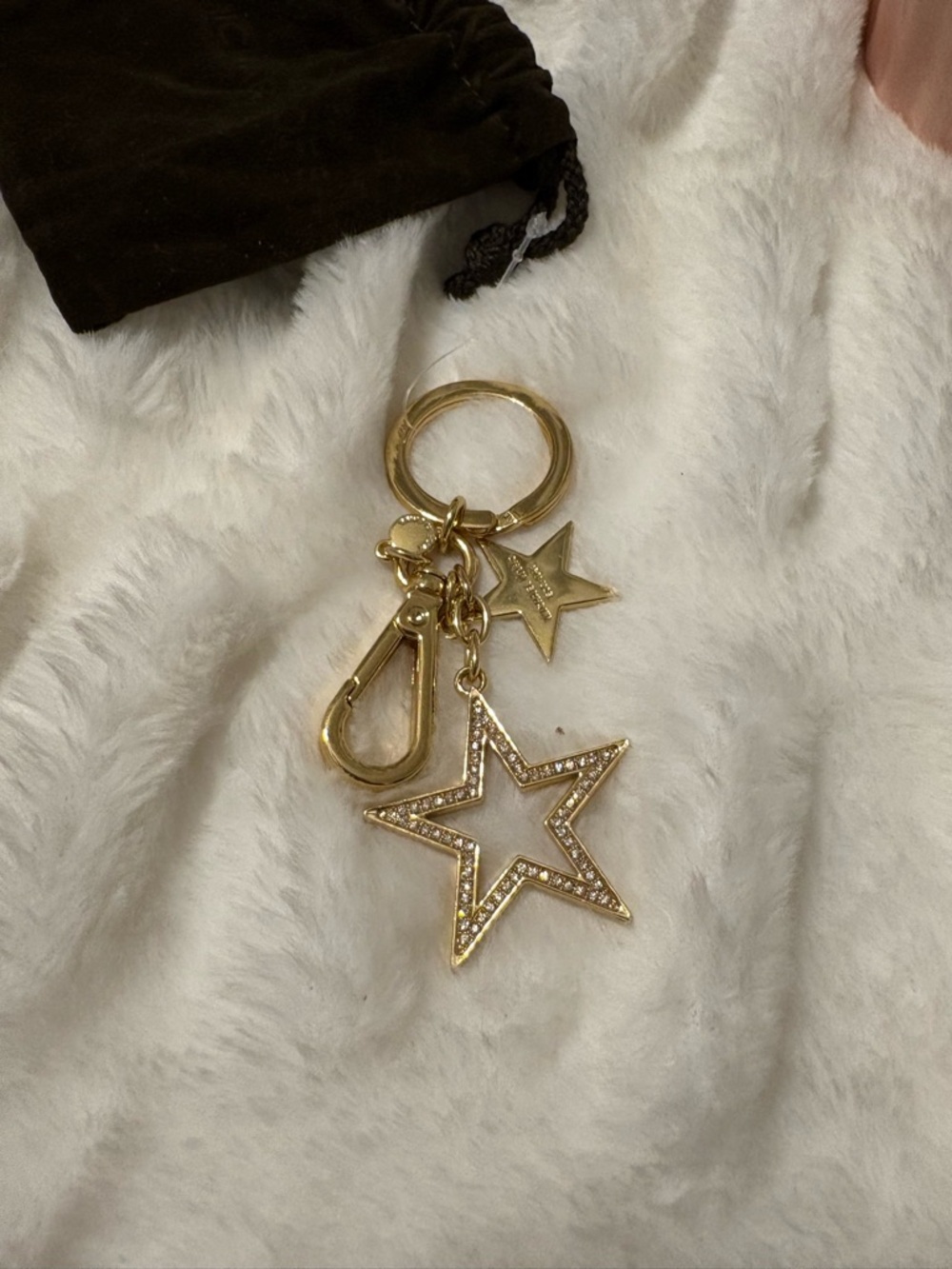 Michael Kors Gold Star Keychain with Crystal Accent - Picture 2 of 2